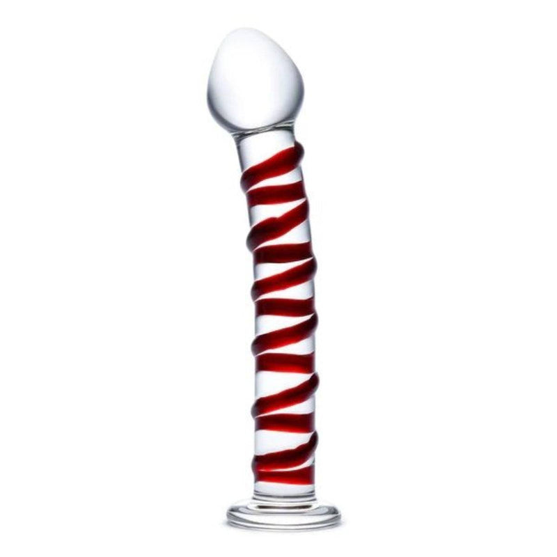 Load image into Gallery viewer, Glas Mr Swirly Spiral Dildo Red 8 Inch - Simply Pleasure
