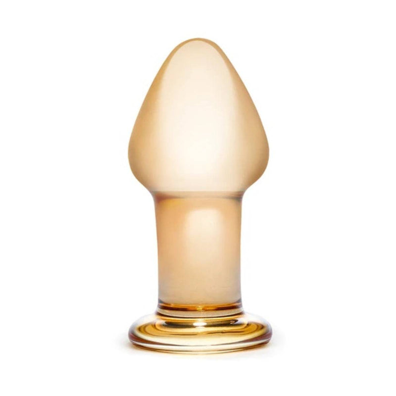 Load image into Gallery viewer, Glas Over Easy Butt Plug Gold 3.5 Inch  - Prowler UK - Gay Sex Toys
