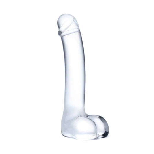Glas Realistic Curved G-Spot Dildo Clear 7 Inch  - Prowler UK - Gay Sex Toys