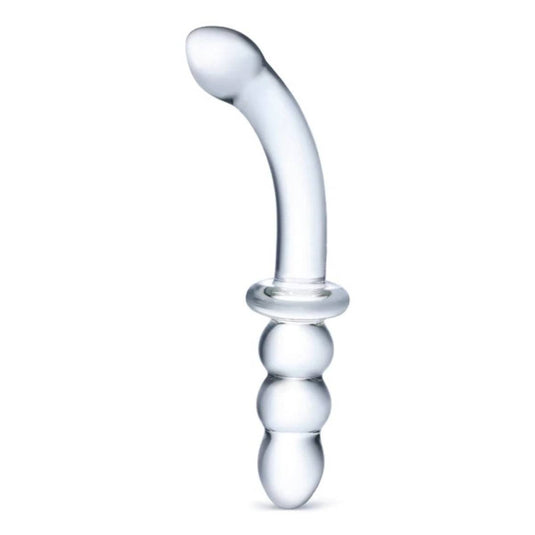 Glas Ribbed G-Spot Dildo Clear 8 Inch  - Prowler UK - Gay Sex Toys