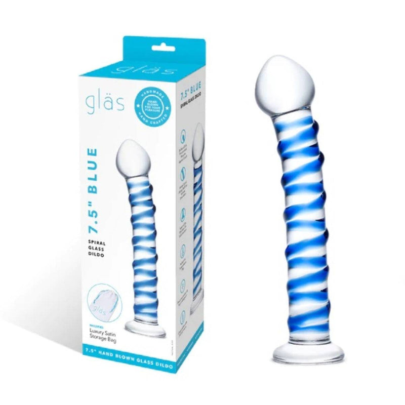 Best Selling Gay Sex Toys by Glas: Spiral Dildo Blue 7.5 Inch | Prowler Best Selling Gay Sex Toys by Glas: Spiral Dildo Blue 7.5 Inch | Prowler