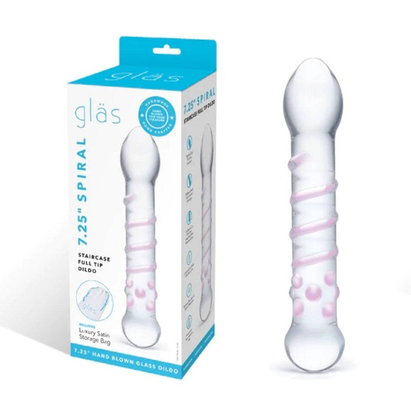 Load image into Gallery viewer, Glas Spiral Staircase Full Tip Clear 7.25 Inch - Simply Pleasure
